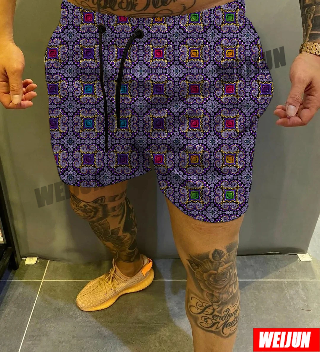 

Men's Fashion Plaid Printed Beach Shorts Hawaiian Comfortable Men's Casual Quick-drying Breathable Summer Shorts Men