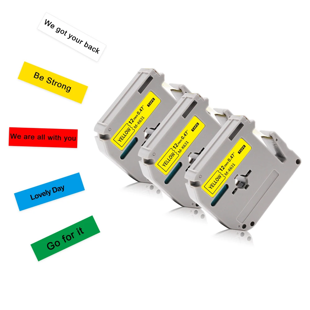 6PK лента для Brother MK 221 M K221 mk221 запечатанных лент черная и белая 9 мм принтера P touch