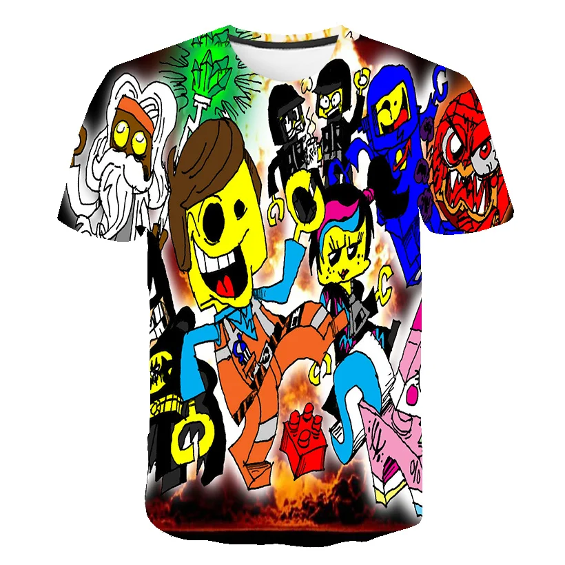 

2021 Summer Anime 3D Cartoon Tee Baby Boy Clothes Kids lovely Ninja Clothes Ninjago T shirt Children Clothing Boys Tops Shirts