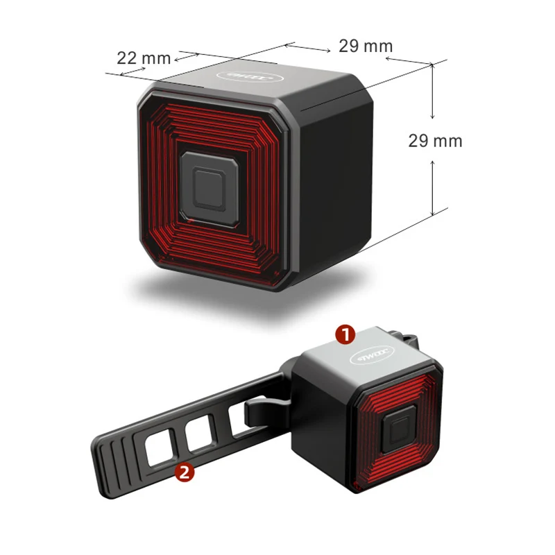 

Bicycle Brake Induction Taillight Bicycle Intelligent Brake Taillight Safety Warning Light Usb Charging Taillight Night Riding