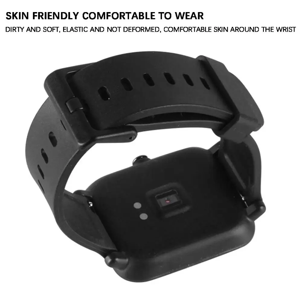 20mm Silicone Wrist Watch Band Strap for Xiaomi Huami Amazfit Bip BIT PACE Lite Sports Bracelet Smart Watches Accessories
