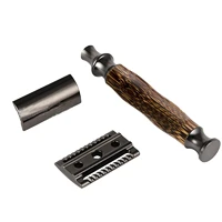 1pcs classic bamboo handle safety razor manual double edge shaving safety shaver