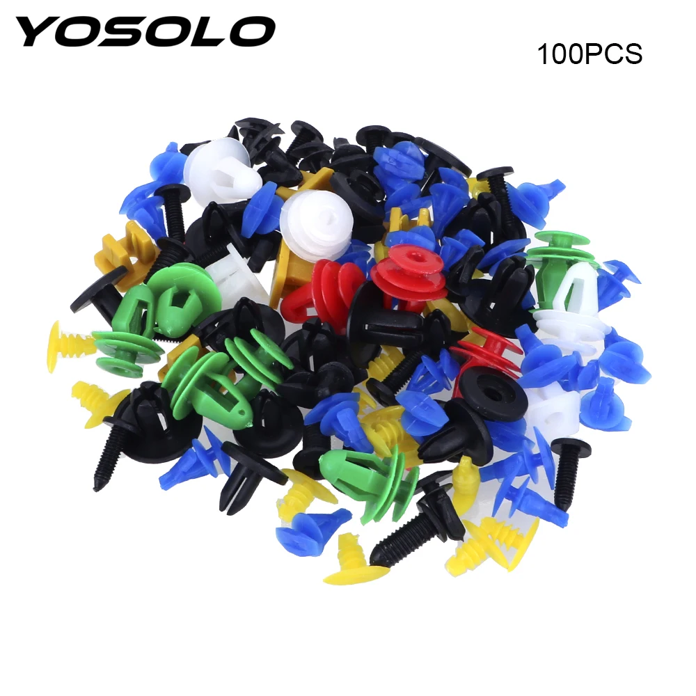 YOSOLO 100/50 шт Смешанные Авто фиксатор крепления заклепки двери Панель автомобиля