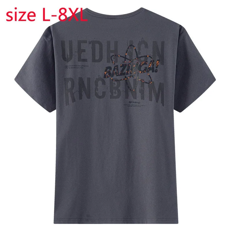 

New Arrival Summer Young Men Round Neck Printed Short Sleeve Male O-neck Knitted Casual T Shirt Plus Size XL2XL3XL4XL-6XL7XL8XL