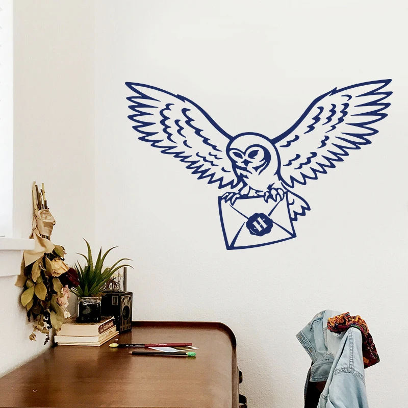 Сова Поттер конверт с птицами стикер на стену харр аниме фильм вдохновляющая