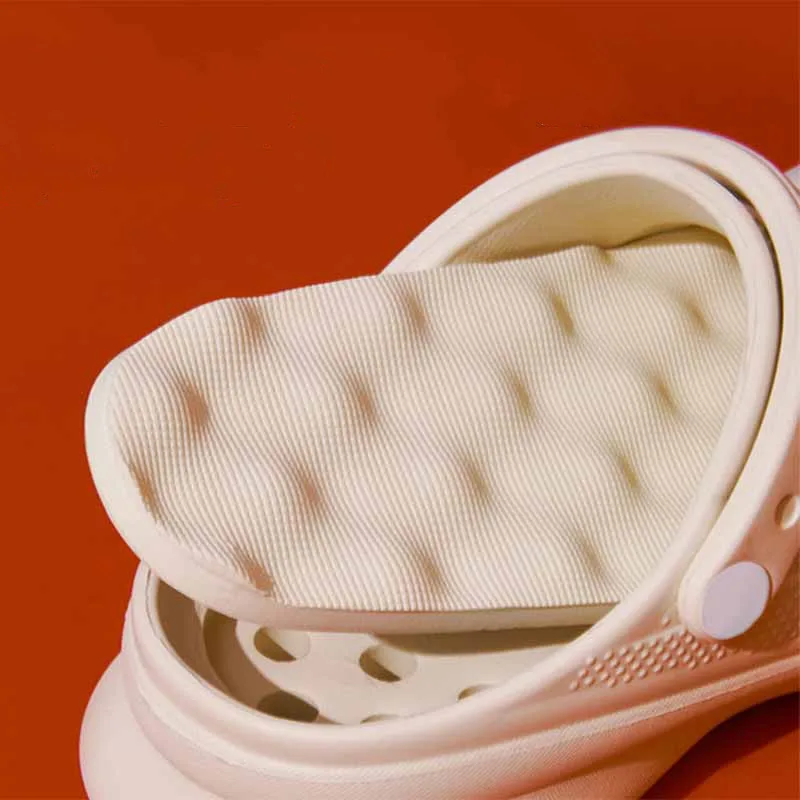 Summer Shoes For Women 2021 Sandals Style  For  Hole Slippers  Beach Anti-skid Thick Bottom Outside  Increase  Fashion Lady