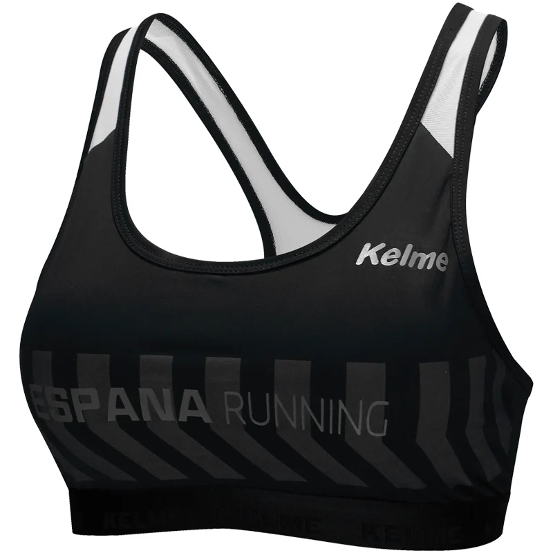 

KELME Woman's Sports Bra Yoga Tops Running Vest Gym Workout Shockproof Bra Sports Underwear Fitness Breathable Female 3682033