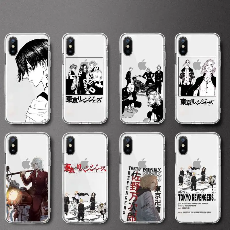 

Tokyo Revengers Phone Case Transparent for iPhone 11 12 mini pro XS MAX 8 7 Plus X XR