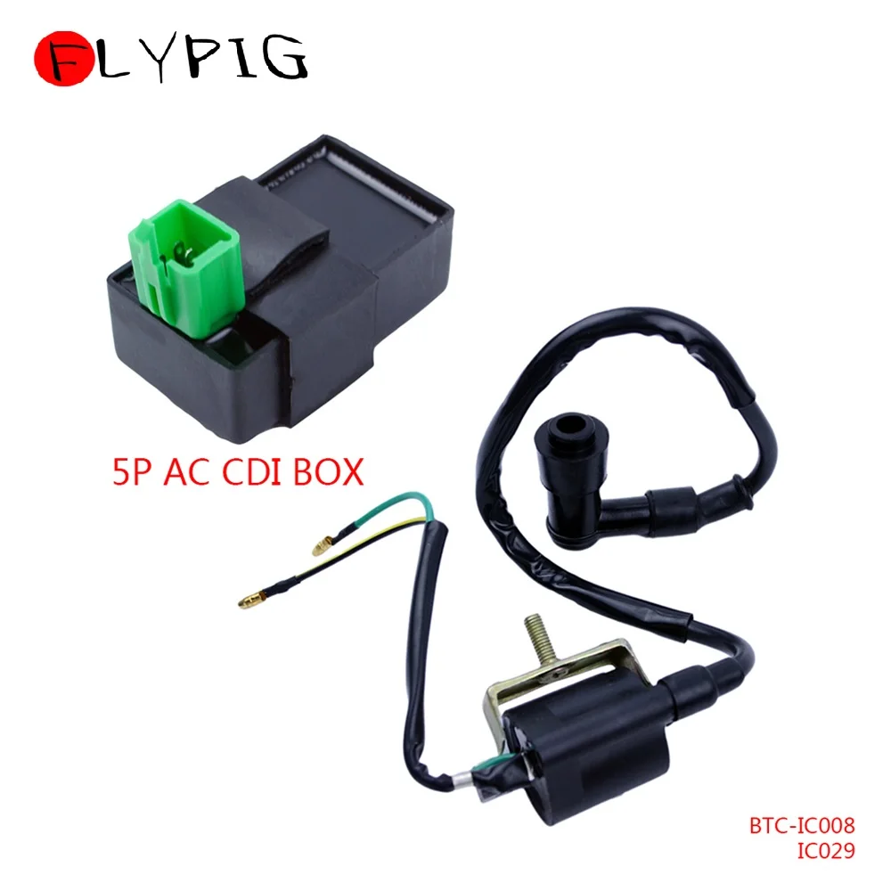 Катушка зажигания и коробка 5P AC CDI для квадроциклов 50 куб. См 70 90 110 125 См|cdi box|ignition
