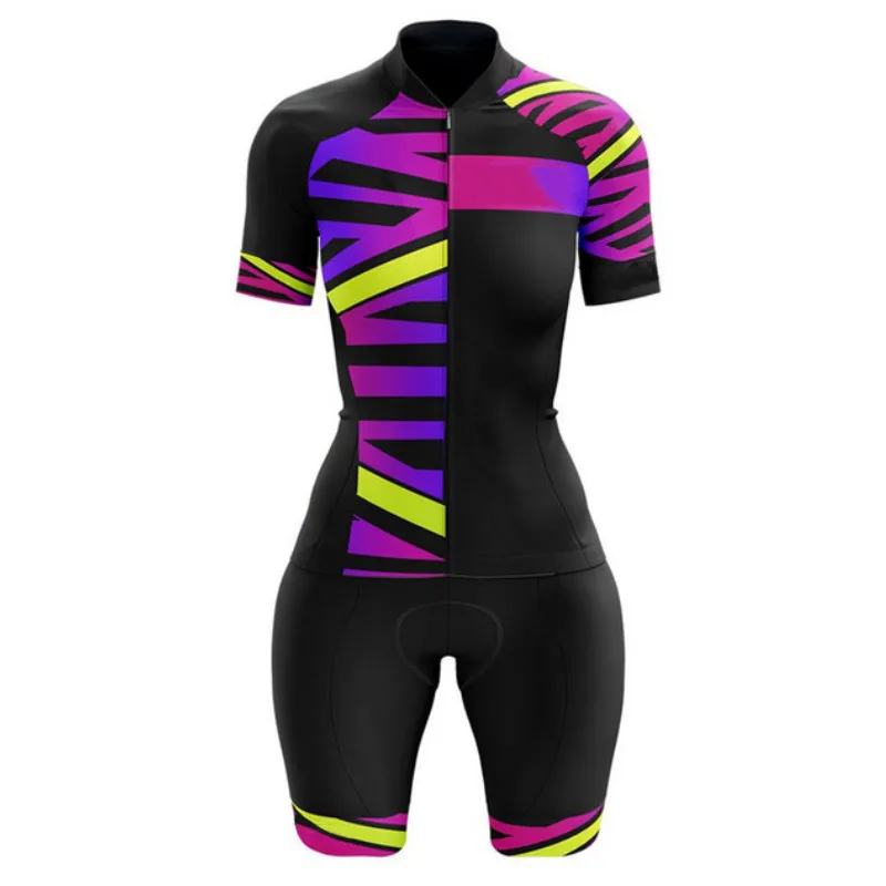 

Женский велосипедный костюм, новинка 2021, костюм для езды на горном велосипеде с коротким рукавом, цельный дышащий костюм для езды на горном ...