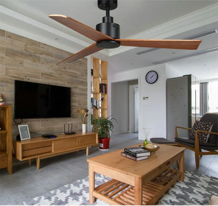 Промышленный винтажный потолочный вентилятор 52 дюйма древесина без светильник