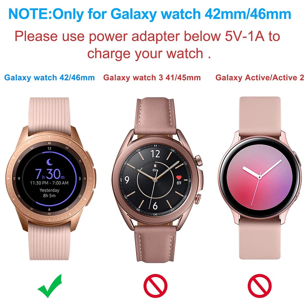 Беспроводное быстрое зарядное устройство Fivetech для Samsung Galaxy watch 42 мм 46 Watch 3/ Active 2