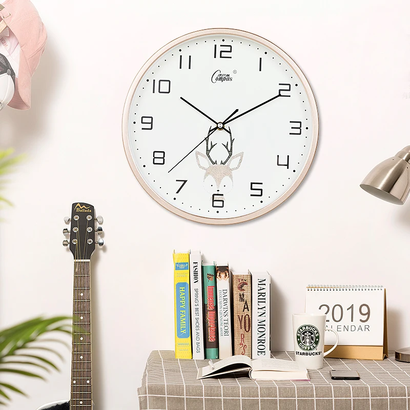 Часы настенные кварцевые в скандинавском стиле Мультяшные тихие креативные для