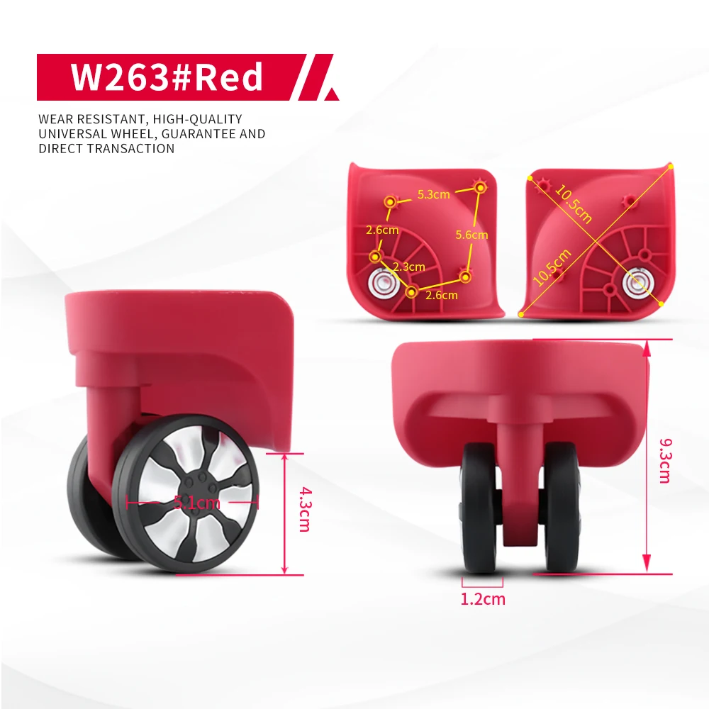 DILONG W263 Luggage wheels replacement universal parts heavy-duty trolley case wheel high-quality detachable colord casters