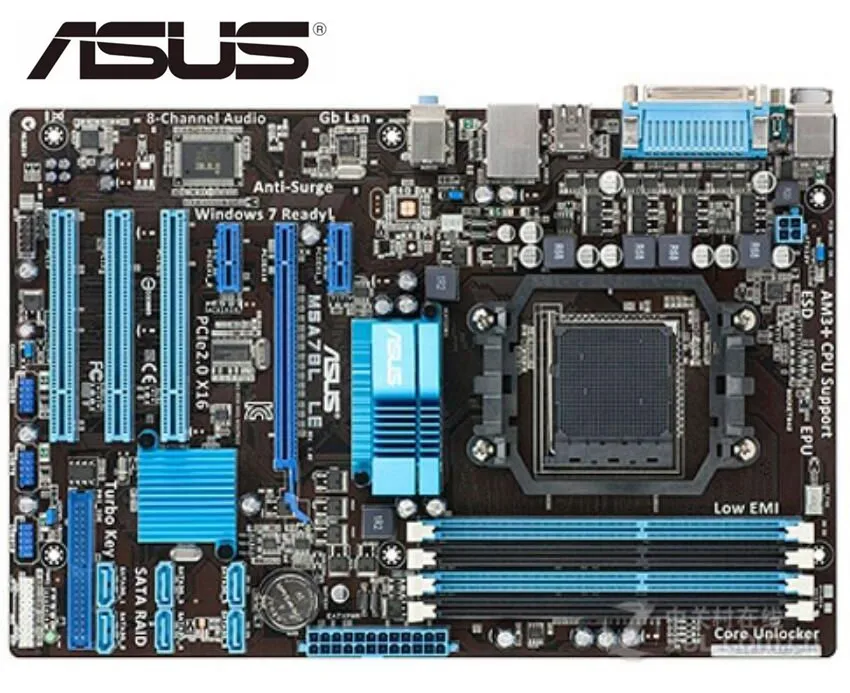 Оригинальная материнская плата Asus M5A78L LE DDR3 с разъемом AM3/AM3+ с поддержкой 32 Гб оперативной памяти, материнская плата ПК