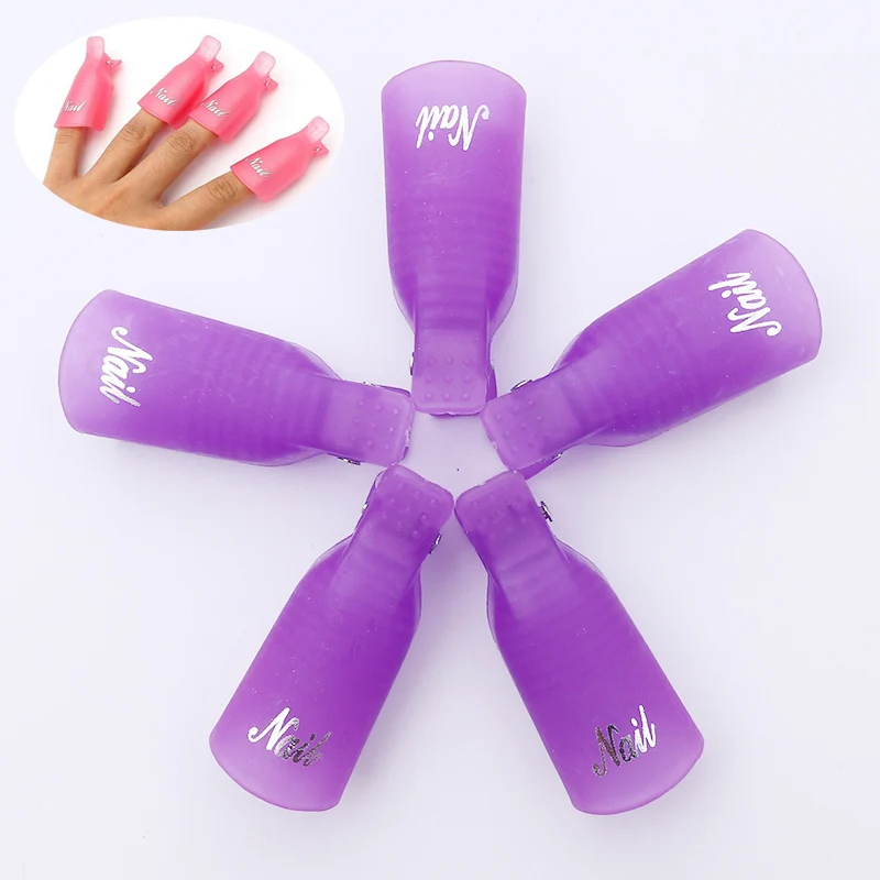 5pcs Soak Off Cap 7 Комплект инструментов для маникюра гель для снятия лака Очиститель клипса колпачок удалитель салфетки без ворса лак для ногтей хлопок кутикулы толкатель маникюрные советы - Цвет: 5pcs Soak Off Cap 7