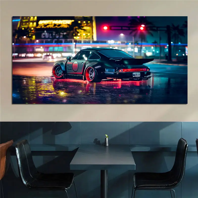 

Fusion Art Racing Car Sport Car Painting Canvas Posters and Prints Nordic Home Decor Wall Art Pictures for Living Room Unframed