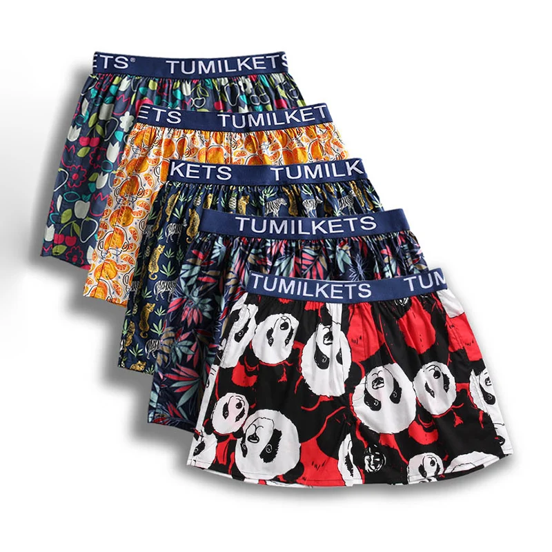 Шорты мужские домашние из чистого хлопка штаны для сна модные милые комнатные