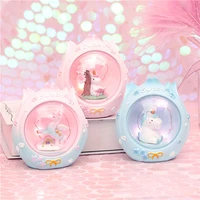 girls heart flower bud one horn star night light room decoration toy gift heart moving gift decoration dnd miniatures