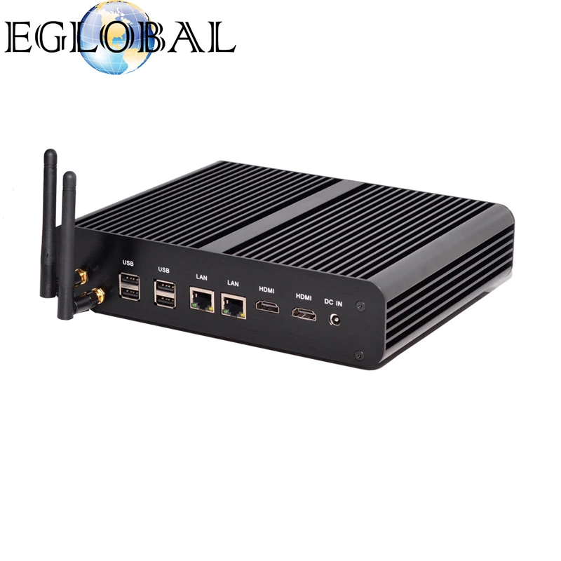 Мини компьютер Eglobal Intel Core i7 4650U без вентилятора прочный корпус 4K двойная Lan HDMI SD