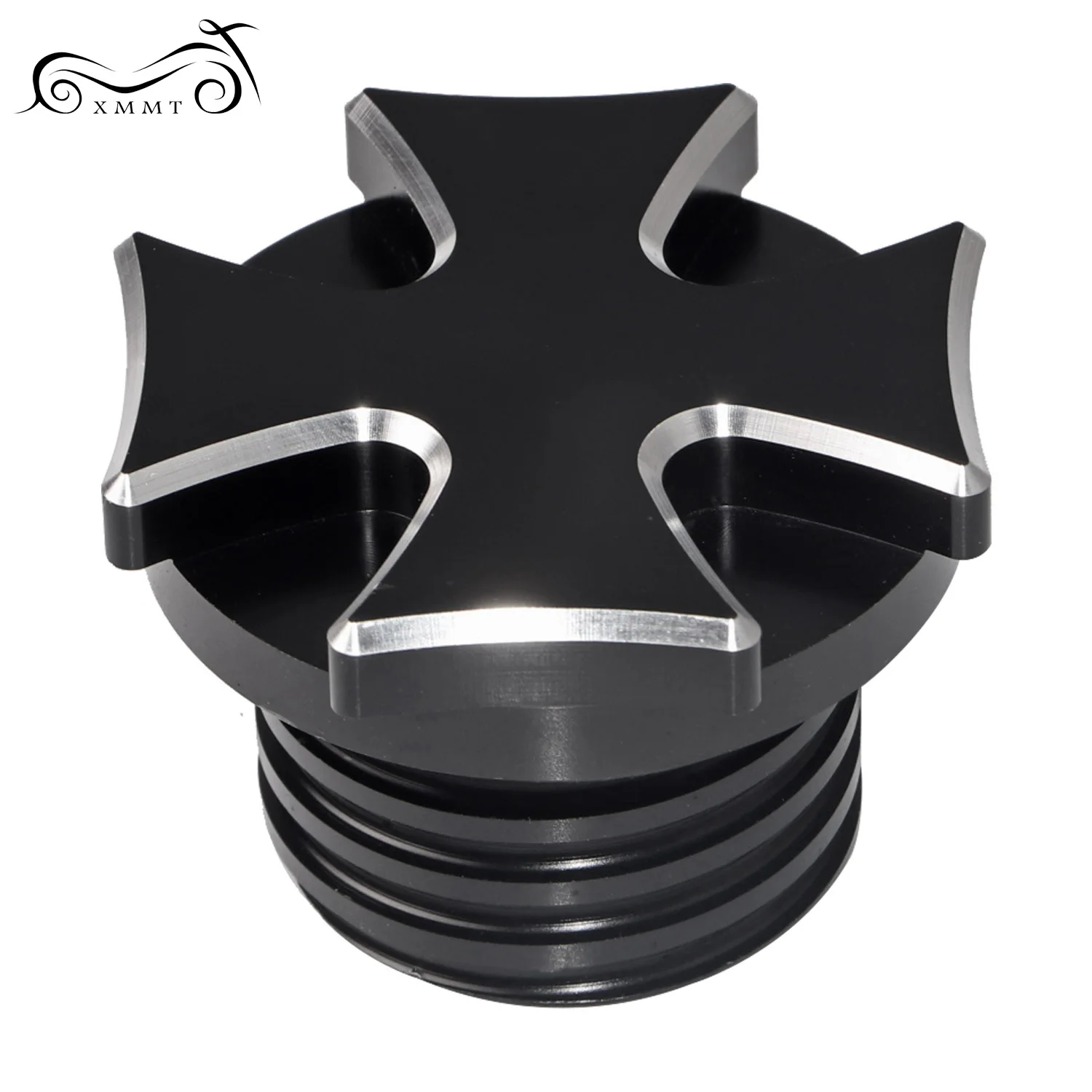 Motorcycle Black CNC Cross Fuel Gas Tank Cap Reservoir For Harley Road king Sportster Heritage Softail Dyna Models 96-Up |