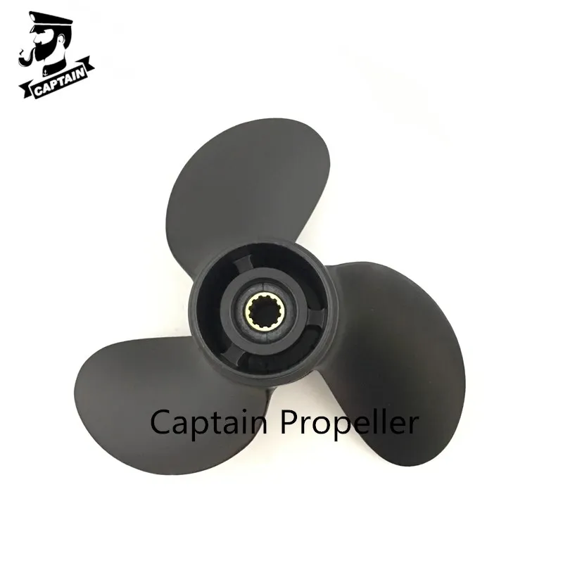 Подвесной Двигатель Captain Propeller 8 9x9 5 Black Max Fit Mercury Mariner Tohatsu 8HP 9.8HP 9.9HP 12 зубьев Spline