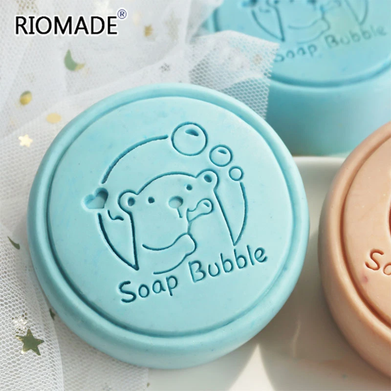 Мыльный пузырь мыло штамп медведя изысканный узор натуральный печать ручной