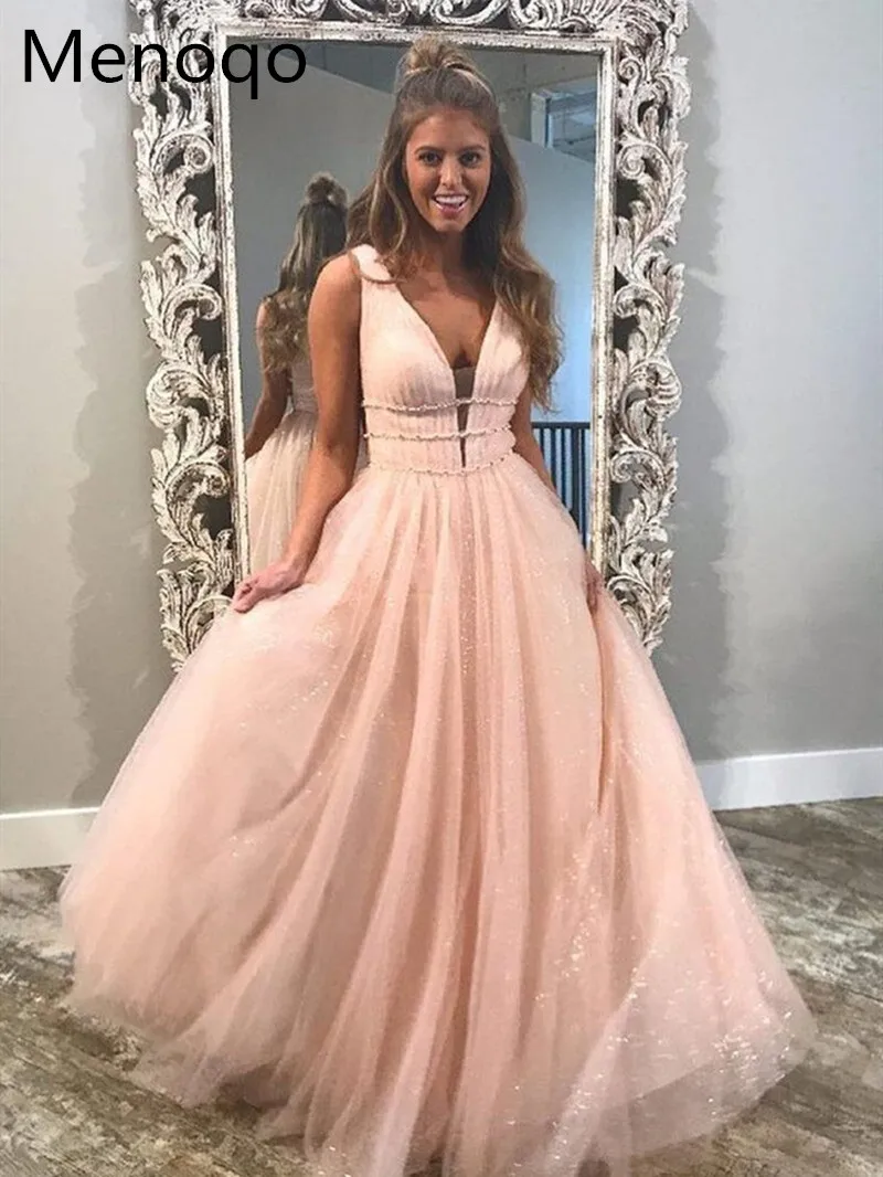 

Sexy Prom Dresses Long Tulle Evening Dresses Open Back Robe De Soiree Special Occasion Dresses long graduation dresses