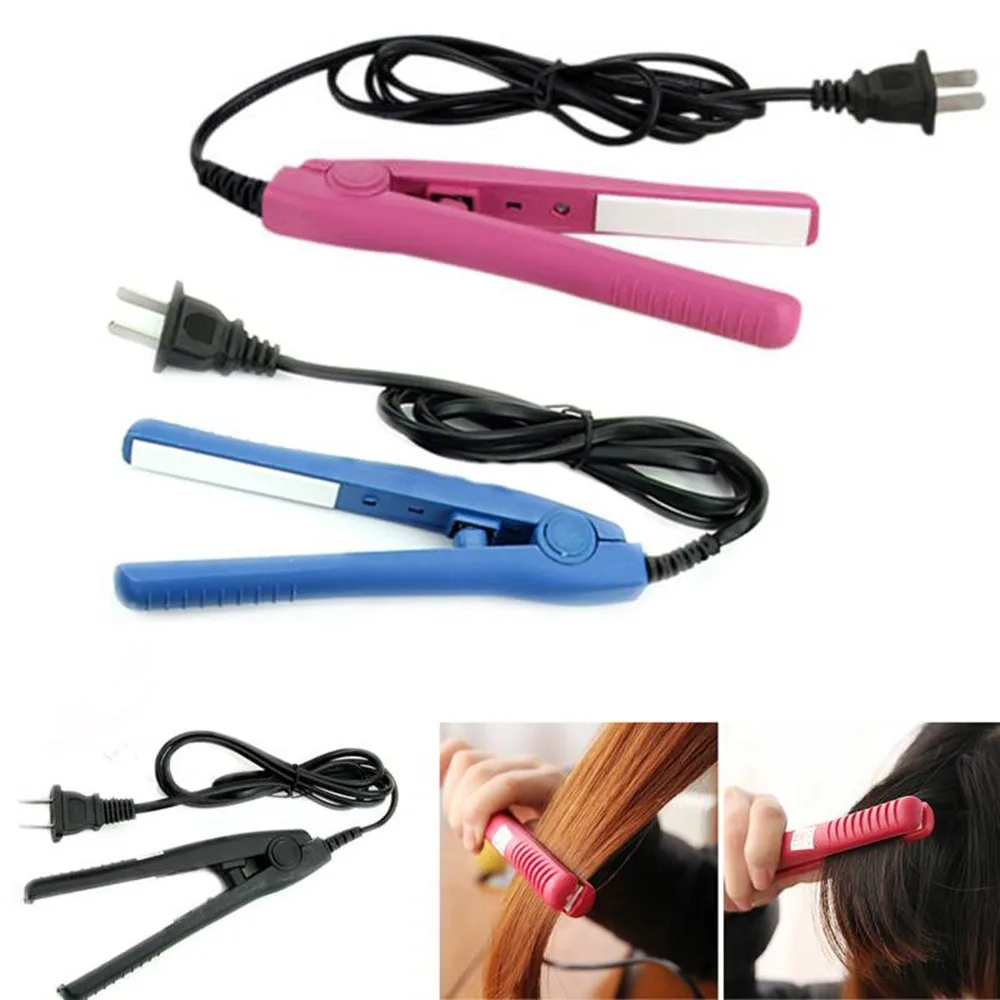 

Mini Ceramic Electronic Hair Straightener Iron Tourmaline Plates Flat Straightening Corrugated Irons Hair Crimper Styling Tools