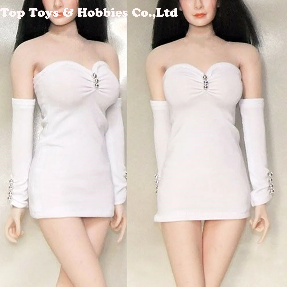 Сексуальная Женская одежда на заказ в масштабе 1/6 облегающий топ труба короткое