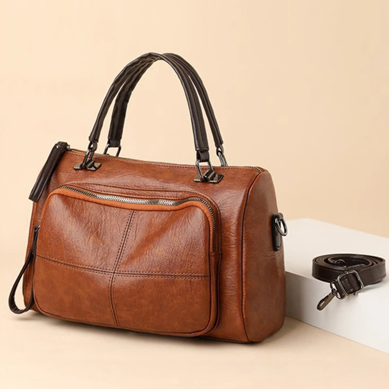 

Сумка-тоут женская из экокожи, вместительный мессенджер на плечо, Модный повседневный тоут, 2021