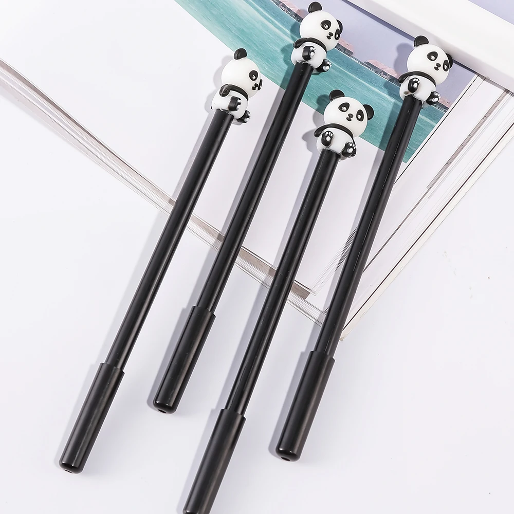 36Pcs Kawaii Panda Gel Pens Cute Stationery Store Funny Rollerball Ballpoint School Office Supply Accessory Item Material 2021 | Канцтовары