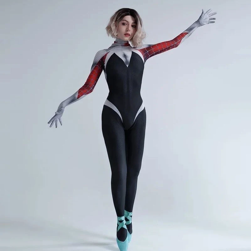 Костюмы для косплея паука Гвен сексуальные костюмы девушек аниме одежда