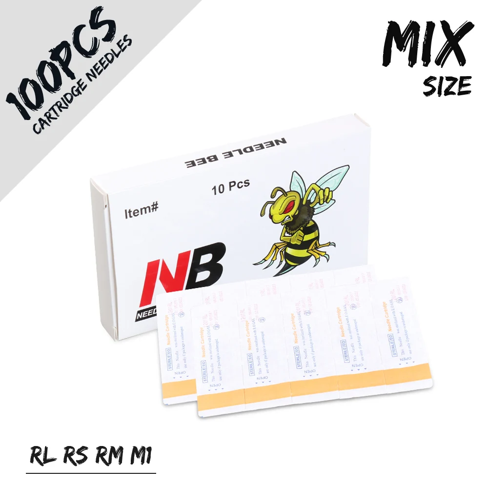 Профессиональная ручка для татуировки Ротационные машины набор игл 100 шт разные