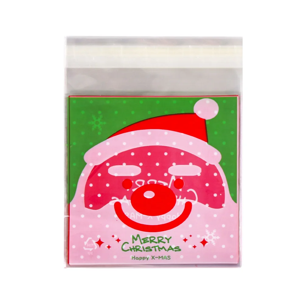 50PC Xmas Candy Bags 50 шт. 15*10 см волнистая Крафт-Бумага конфеты печенья сумки упаковка мешок попкорн мешок день рождения упаковочные принадлежности кондитерский инструмент - Цвет: 50PC Xmas Candy Bags