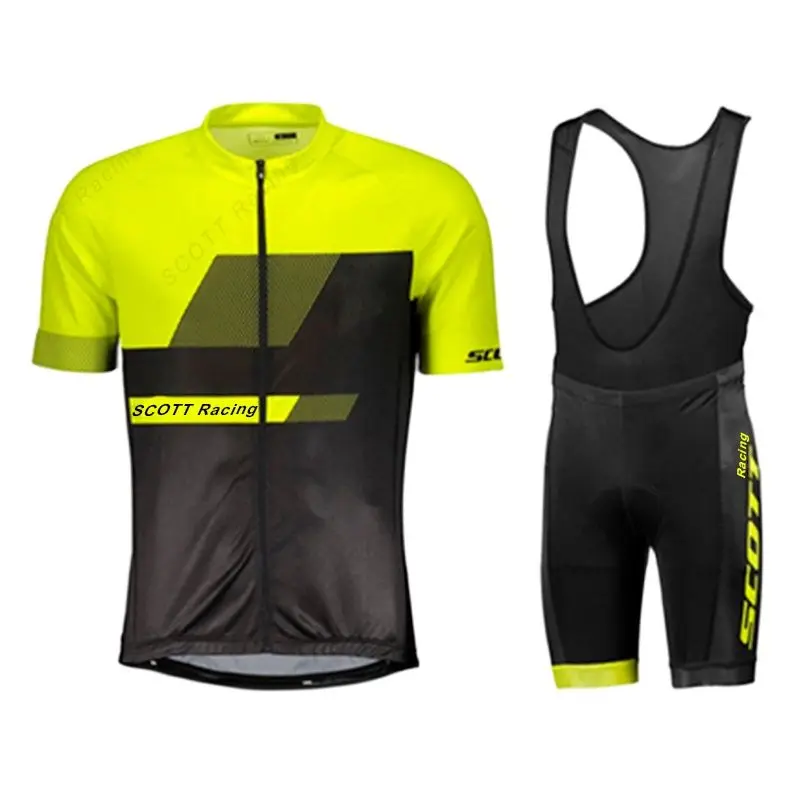 

Костюм Скотт гонки с коротким рукавом горный велосипед Джерси Велоспорт Джерси мужской костюм