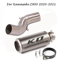 slip for kawasaki z900 2020 2021 motorcycle exhaust tips muffler tail pipe mid link connect pipe set system
