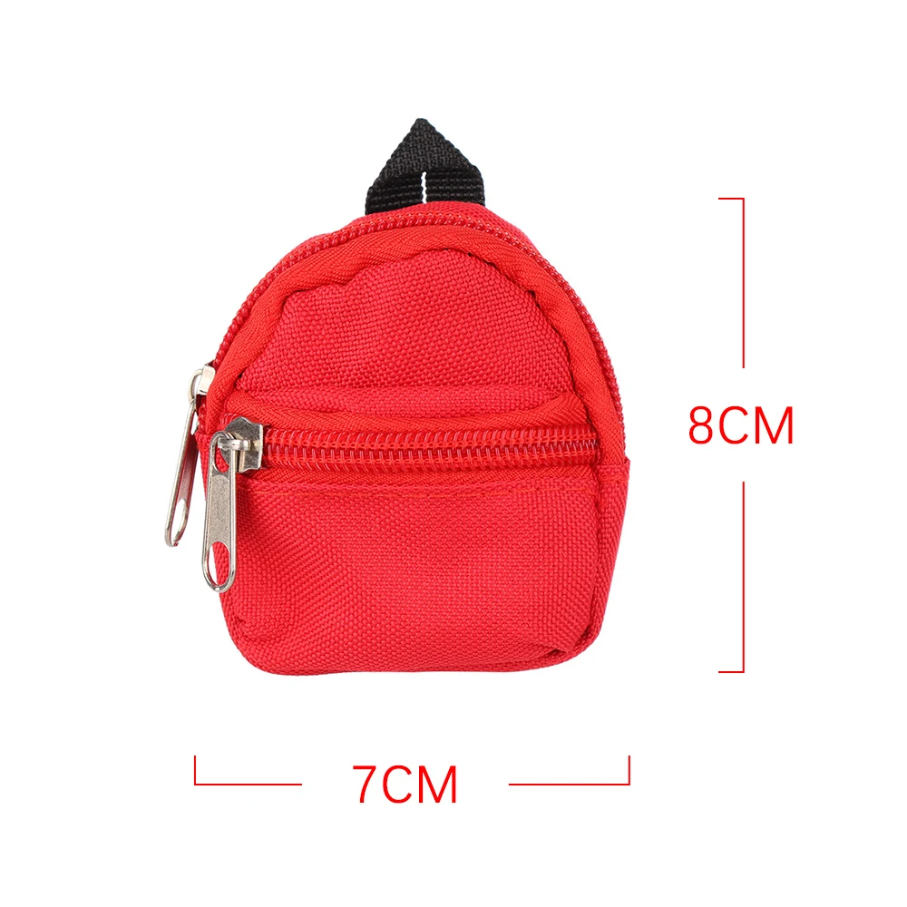 Мини-рюкзак для кукол маленький тканевый с двойной молнией сумка нулевой кошелек