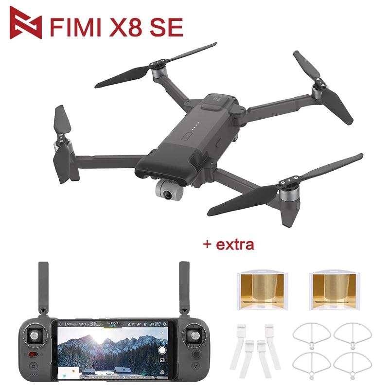 Подлинный Радиоуправляемый Дрон FIMI X8 SE черный с 4K HD камерой 5 км FPV 33mins Flight RTF батарея посадочные части подарки - Цвет: Standard Package