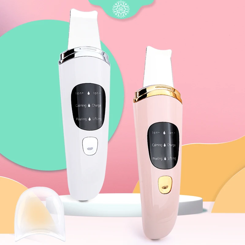 

Ultrasonic Ion Skin Scrubber Cleanser Facial Acne Blackhead Pore Cleaner Peeling Shovel Peeling Shovel Massage Face Skin Care