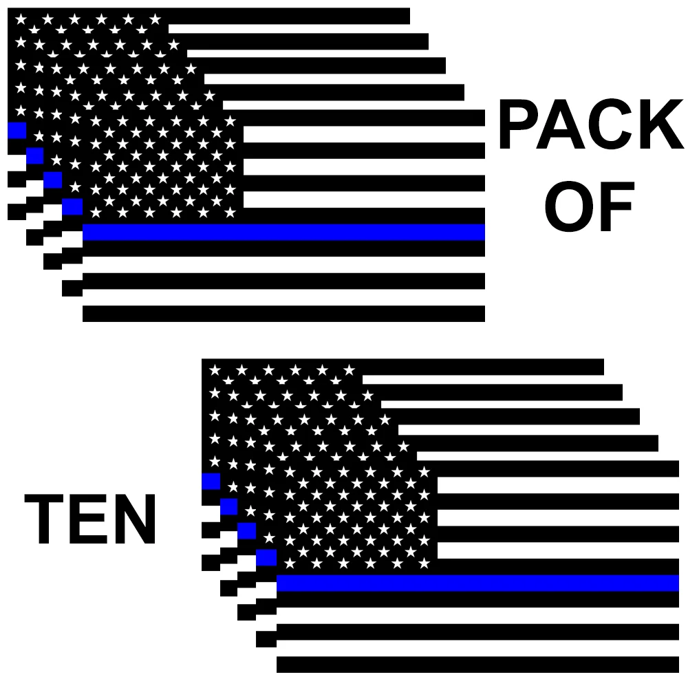 

Наклейка на тонкую синюю линию полицейского офицера, 10 шт.