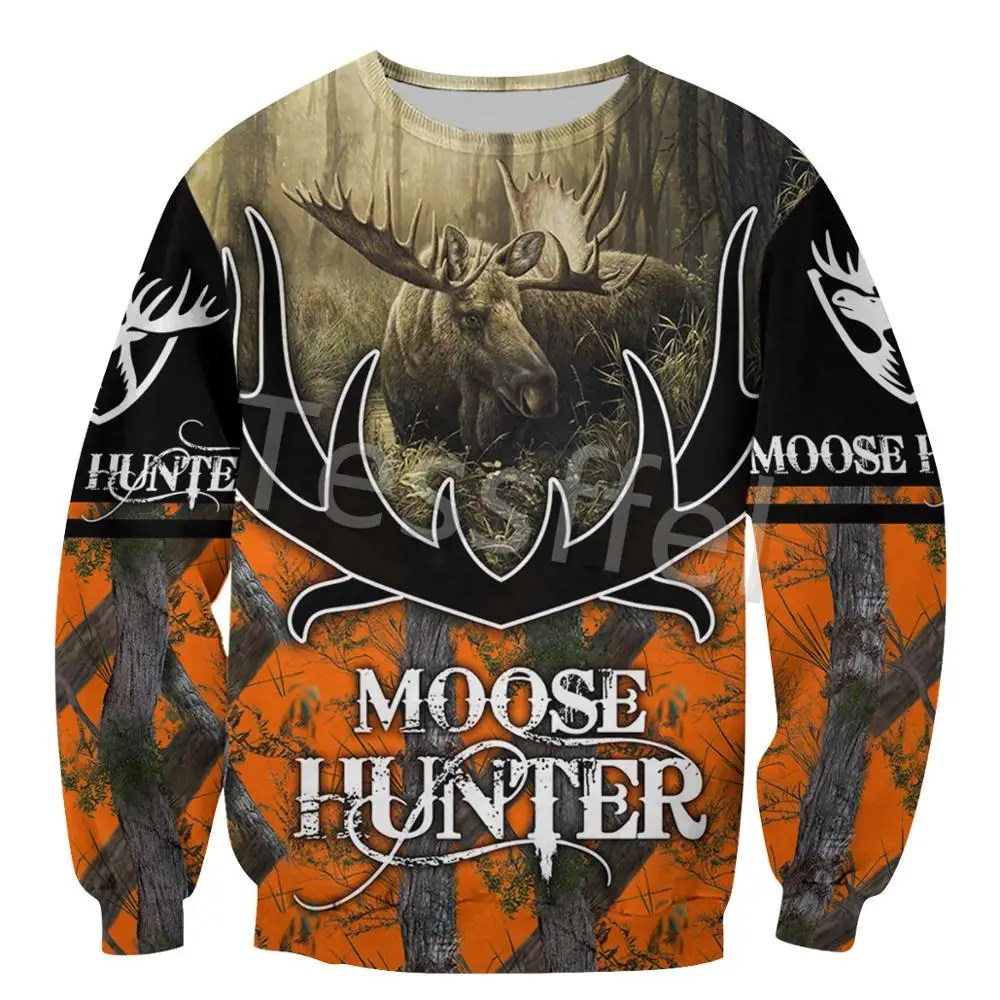 

Tessffel 3D Printed New Moose Hunter Jacket Men/Women Harajuku Hoodie Unisex Casual Streetwear Sweatshirt Pullover Style-8