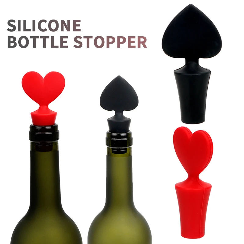 

Creative Silicone Poker Wine Beer Bottle Stopper Drink Sealer Plug Bar Seal Sealers Beer Beverage Champagne Closures Bar Gadget