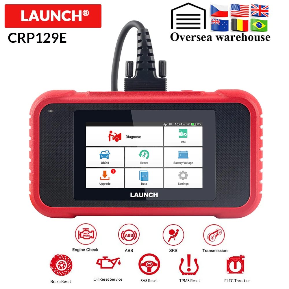 LAUNCH x431 CRP129E OBD2 автомобильный сканер ENG ABS SRS AT диагностический инструмент EPB Oil SAS ETS