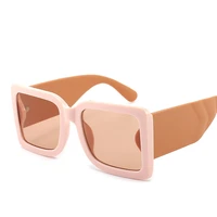 thick frame fashion rectangle gradient women sunglasses trendy shades for ladies square big sun glasses female uv400 2022 style