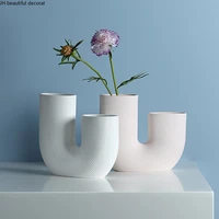 nordic creative ceramic vase u shaped flower arrangement decoration modern restaurant desktop decoration modern home decoration