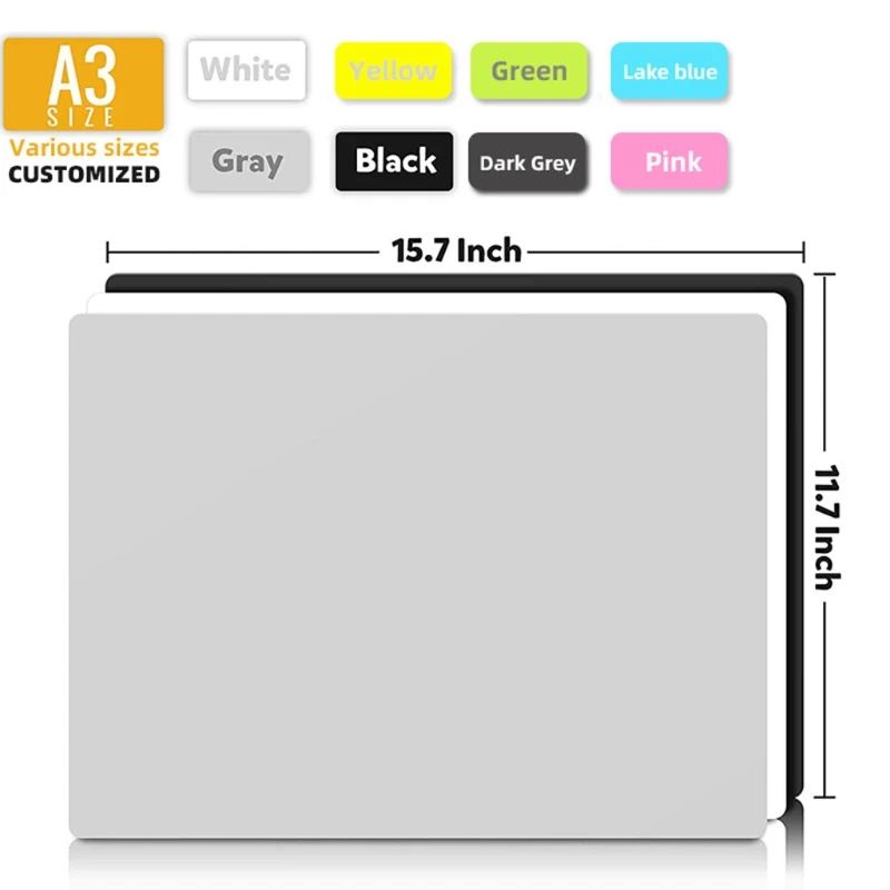 

D0UF 15.7x11.7 inch Silicone Waterproof Placemat Bakeware Pan Liner Pad Heat Insulation Table Mat Protector