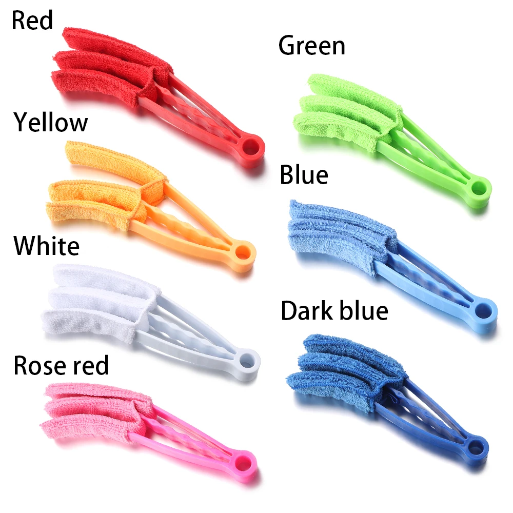 

Window Blind Cleaning Brush Colorful Plastic Microfiber Removable Washable Dust Kitchen Office Cleaning Tools
