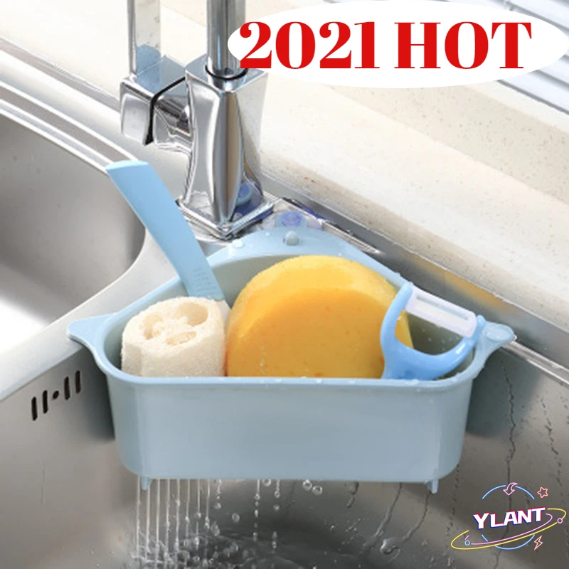 

SWT Basket Suction Cup Sponge Soap Shelf Kitchen Accessories Kitchen Gadgets Sink Strainer Drain Vegetable Fruit Drainer