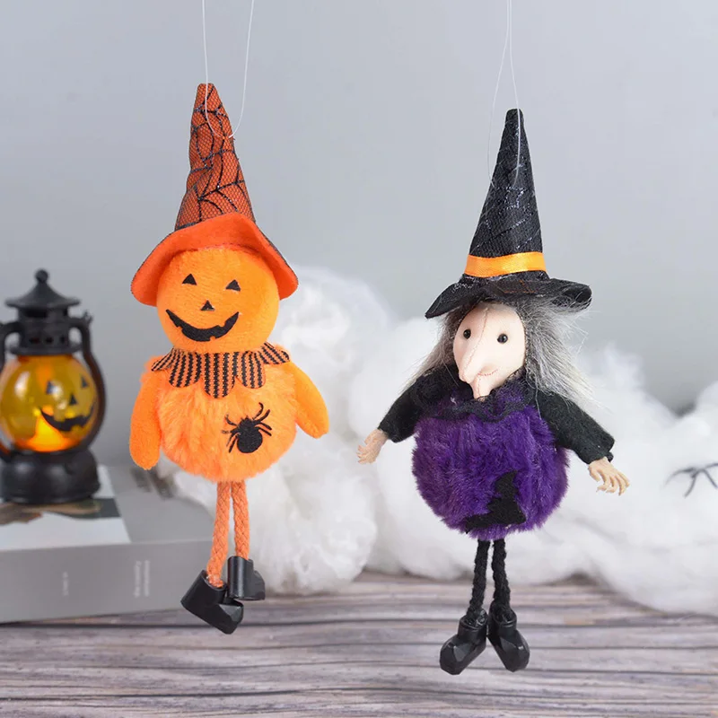 1pc Halloween Decoration Cute Pumpkin Witch Ghost Cat Doll Toy Hanging Ornament For Home Party Bar Decor Supplies - купить по